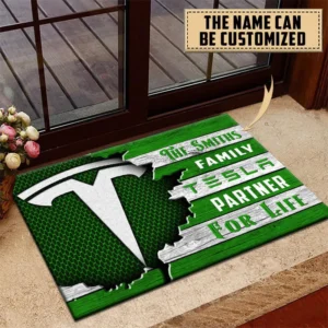 Tesla Doormat, All Over Print Doormat CAR199022798 - Green