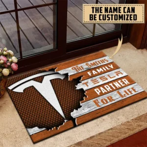 Tesla Doormat, All Over Print Doormat CAR199022798 - Orange