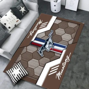 Ford Mustang Rug, All Over Print Rug CAR301032925 - Brown