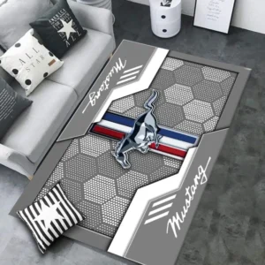 Ford Mustang Rug, All Over Print Rug CAR301032925 - Gray