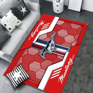 Ford Mustang Rug, All Over Print Rug CAR301032925 - Red