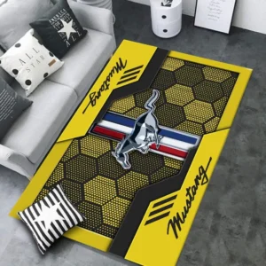 Ford Mustang Rug, All Over Print Rug CAR301032925 - Yellow