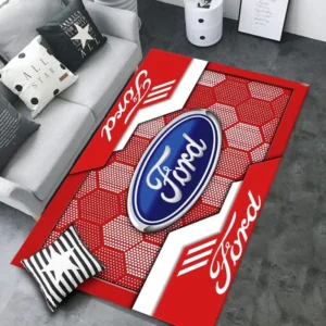 Ford Rug, All Over Print Rug CAR301032929 - Red