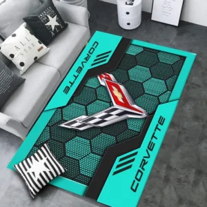 Chevrolet Corvette Rug, All Over Print Rug CAR301032930 - Cyan