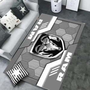 Ram truck Rug, All Over Print Rug CAR301032934 - Gray