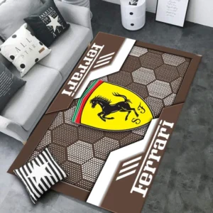 Ferrari Rug, All Over Print Rug CAR301032935 - Brown