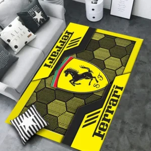 Ferrari Rug, All Over Print Rug CAR301032935 - Yellow