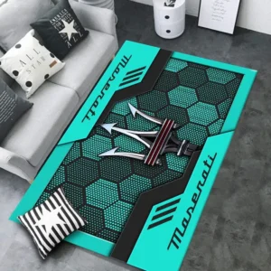 Maserati Rug, All Over Print Rug CAR301032941 - Cyan