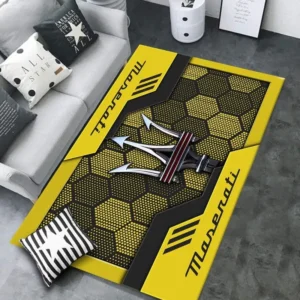 Maserati Rug, All Over Print Rug CAR301032941 - Yellow