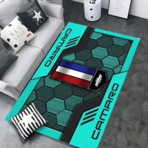 Chevrolet Camaro Rug, All Over Print Rug CAR301032949 - Cyan