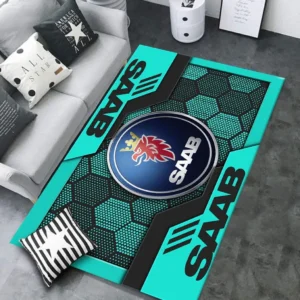 SAAB Rug, All Over Print Rug SAAB CAR30203242515 - Cyan