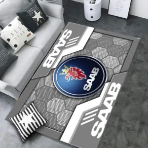 SAAB Rug, All Over Print Rug SAAB CAR30203242515 - Grey