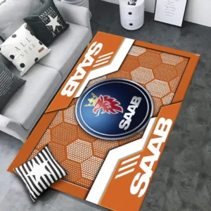 SAAB Rug, All Over Print Rug SAAB CAR30203242515 - Orange