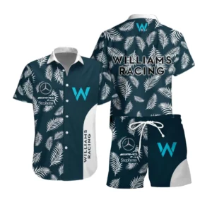 Williams Racing Hawaiian Set For Men, All Over Print Hawaiian Set Williams Racing CAR40304082504