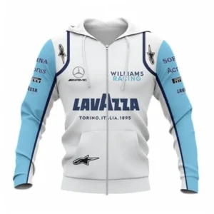 Williams Racing Zipper Hoodie, All Over Print Zipper Hoodie Williams Racing CAR40704092502