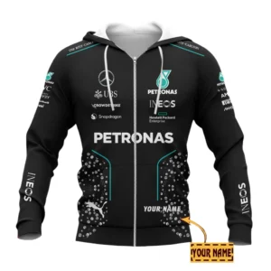 Mercedes AMG PETRONAS Zipper Hoodie, All Over Print Zipper Hoodie Mercedes AMG PETRONAS CAR41304142502