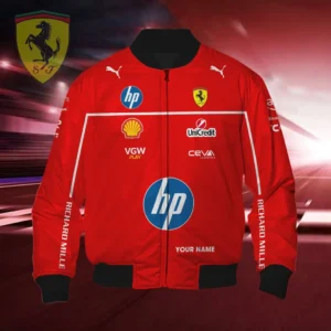 Scuderia Ferrari Bomber Jacket, All Over Print Baseball Jacket CAR418041025666