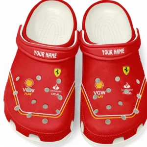 Scuderia Ferrari F1 Crocs, All Over Print Clogs Scuderia Ferrari CAR421040925555 - White