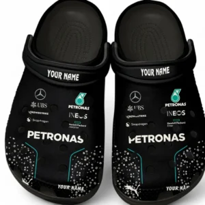 Mercedes-AMG PETRONAS F1 Team Crocs, All Over Print Clogs Mercedes-AMG PETRONAS F1 Team CAR421040925556 - Black