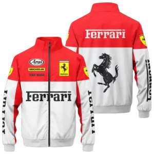 Scuderia Ferrari F1 Stand Collar Jacket, All Over Print Jacket Scuderia Ferrari CAR422040925112