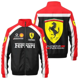 Scuderia Ferrari F1 Stand Collar Jacket, All Over Print Jacket Scuderia Ferrari CAR422040925118