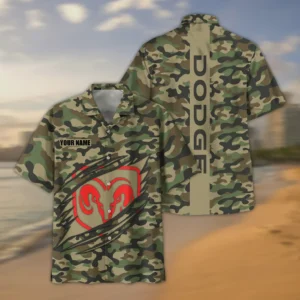 Dodge Hawaiian Shirt Style Camo Oversized Hawaiian CAR210040825698