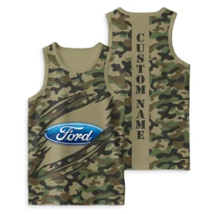 Ford Tank Top Camo Style, All Over Print Tank Top For Men FOTT2604042025