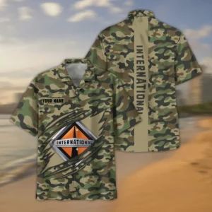 International Hawaiian Shirt Style Camo Oversized Hawaiian CAR210040825709