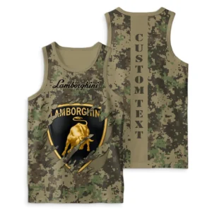 Lamborghini Tank Top Camo Style, All Over Print Tank Top For Men LATT3804052025