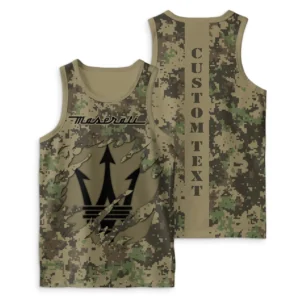 Maserati Tank Top Camo Style, All Over Print Tank Top For Men MATT4304052025