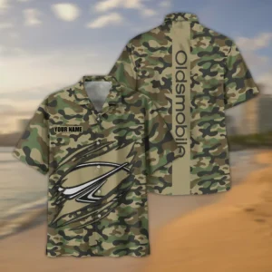 Oldsmobile Hawaiian Shirt Style Camo Oversized Hawaiian CAR210040825725