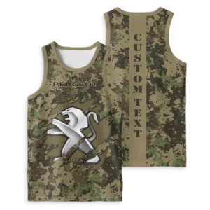 Peugeot Tank Top Camo Style, All Over Print Tank Top For Men PGTT5204052025