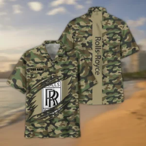 Rolls Royce Hawaiian Shirt Style Camo Oversized Hawaiian CAR210040825733