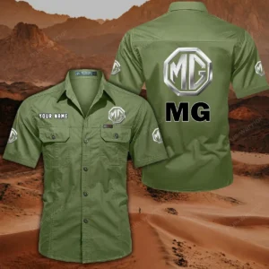 MG Car Short Sleeved Shirt, All Over Print Button Shirt CAR444052625851 - Fruit Green
