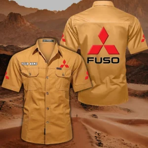 Mitsubishi Fuso Short Sleeved Shirt, All Over Print Button Shirt CAR444052625881 - Turmeric