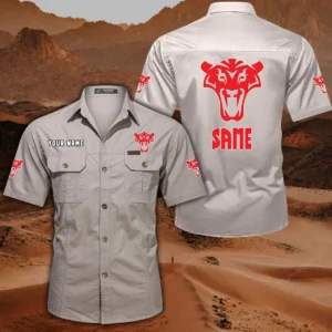 Same Short Sleeved Shirt, All Over Print Button Shirt CAR444052625882 - Off-White