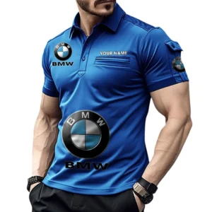 BMW Pocket Polo Shirt, All Over Print Shirt For BMW Fan CAR450051325333 - Blue