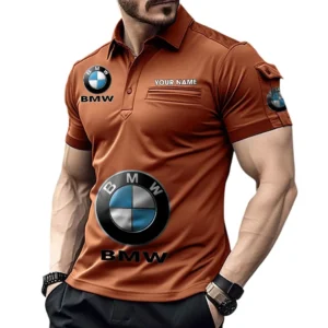 BMW Pocket Polo Shirt, All Over Print Shirt For BMW Fan CAR450051325333 - Orange