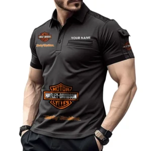 Harley Davidson Pocket Polo Shirt, All Over Print Shirt For Harley Davidson Fan CAR450051325334 - Black
