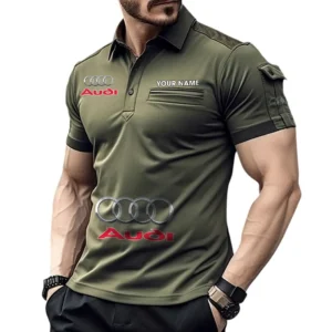 Audi Pocket Polo Shirt, All Over Print Shirt For Audi Fan CAR450051325343 - Green