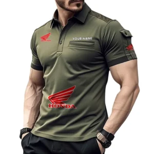 Honda Motorcycle Pocket Polo Shirt, All Over Print Shirt For Honda Motorcycle Fan CAR450051325344 - Green