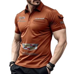 Cadilac Pocket Polo Shirt, All Over Print Shirt For Cadilac Fan CAR450051325346 - Orange