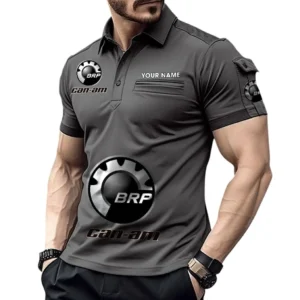 BRP Pocket Polo Shirt, All Over Print Shirt For BRP Fan CAR450051325347 - Gray