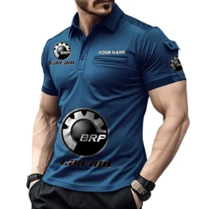 BRP Pocket Polo Shirt, All Over Print Shirt For BRP Fan CAR450051325347 - Navy Blue