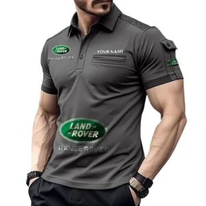 Land Rover Pocket Polo Shirt, All Over Print Shirt For Land Rover Fan CAR450051325348 - Gray