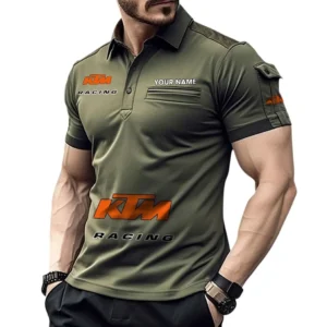 KTM Pocket Polo Shirt, All Over Print Shirt For KTM Fan CAR450051325351 - Green