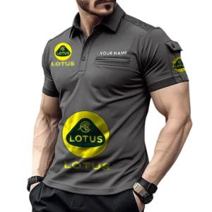 Lotus Pocket Polo Shirt, All Over Print Shirt For Lotus Fan CAR450051325355 - Gray