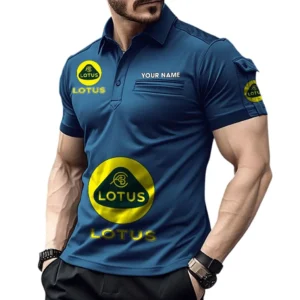 Lotus Pocket Polo Shirt, All Over Print Shirt For Lotus Fan CAR450051325355 - Navy Blue