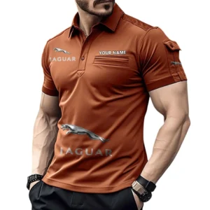 Jaguar Pocket Polo Shirt, All Over Print Shirt For Jaguar Fan CAR450051325359 - Orange