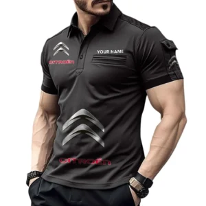 Citroën Pocket Polo Shirt, All Over Print Shirt For Citroën Fan CAR450051325361 - Black